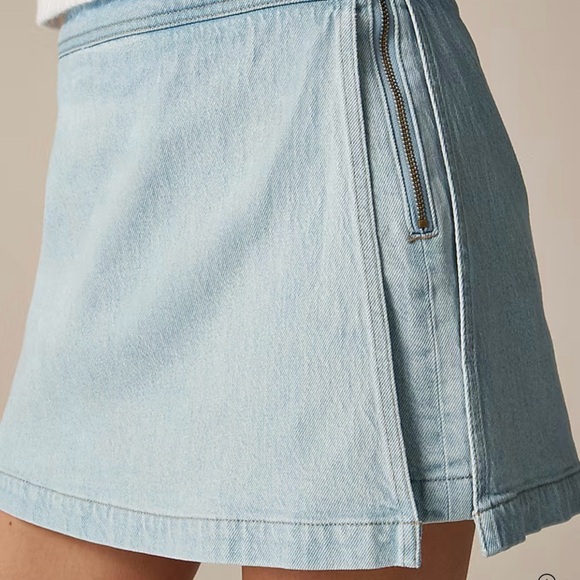 J. Crew Sky Blue Mini Skirt - Picture 2 of 8